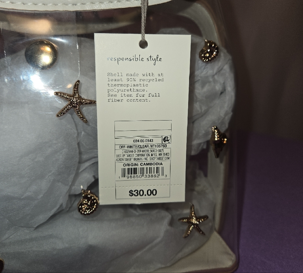 A New Day Clear Mini Bag with Gold Star Accents - Picture 2 of 5